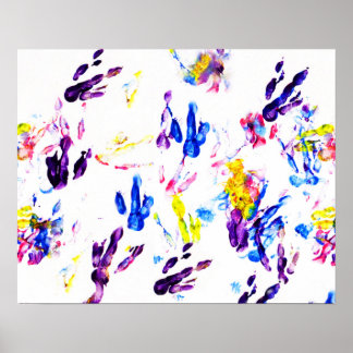 Pôster pegadas de pinguim