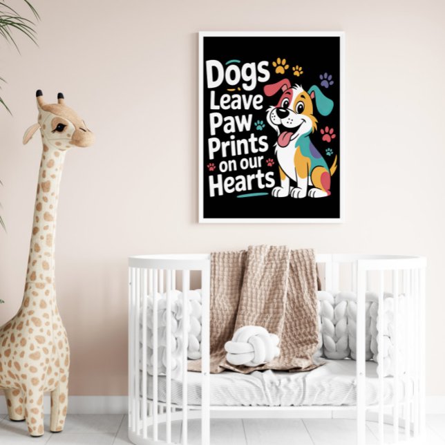 Poster Pegadas do Coração Legado de Cães com Amor (Criador carregado)