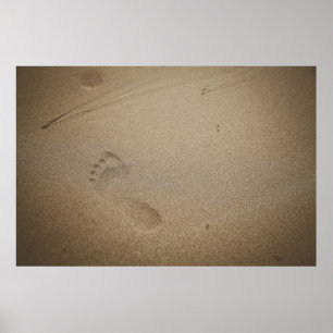 Poster Pegadas na areia