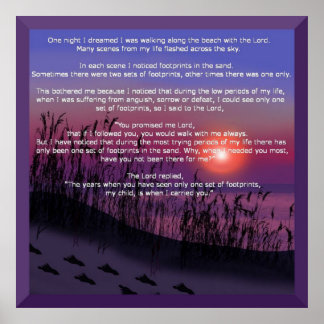 Poster Pegadas na areia