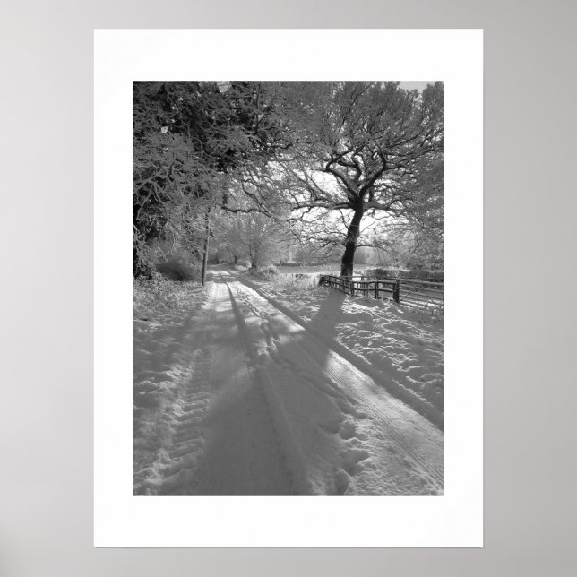 Poster Pegadas na Neve: Cheshire (Frente)