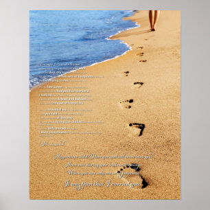 Poster Pegadas no poema da areia