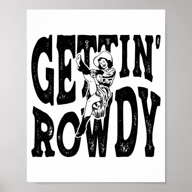 Poster Pegando Rowdy Bridesmaid Noiva Bacheloret (Frente)