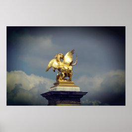 Poster Pegasus – bronze statue Paris – Emmanuel Frémiet