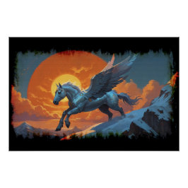Pôster Pegasus da Montanha Silver
