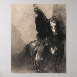 Poster Pegasus E Bellerofon 1888 Por Odilon Redon