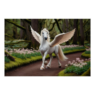 Pôster Pegasus Filly em Forest Walk