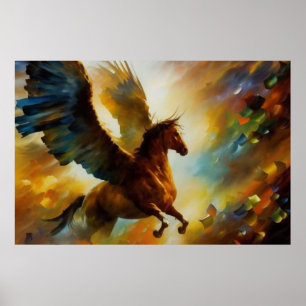 Poster Pegasus, o cavalo mitológico grego moderno