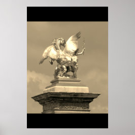 Poster Pegasus Pont Alexandre statue skulptur Paris Pont