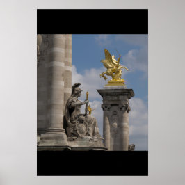 Poster Pegasus Pont Alexandre statue skulptur Paris Pont