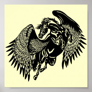 Pôster pegasus preto