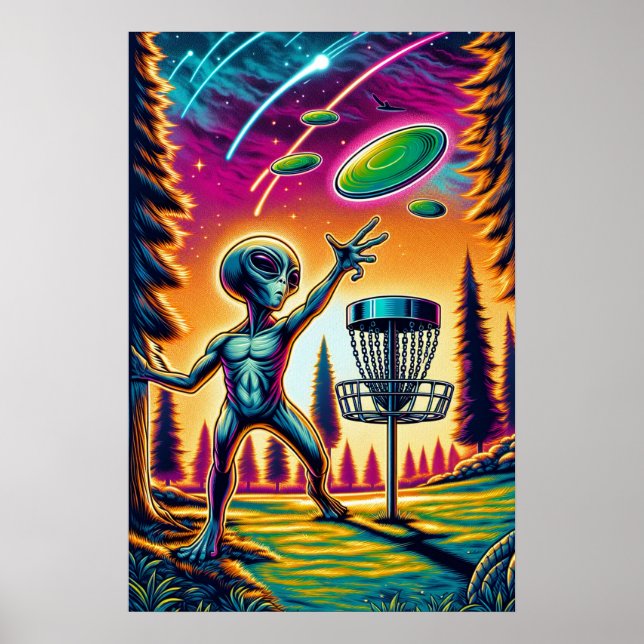 Poster Pegue a brisa | Golfe em disco Alienígena (Frente)