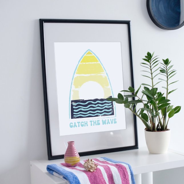 Poster Pegue a onda. Design de verão. (Criador carregado)