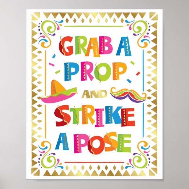 Poster PEGUE UM ADEREÇO E ASSUMA UMA POSE Sinal de Impres (Frente)