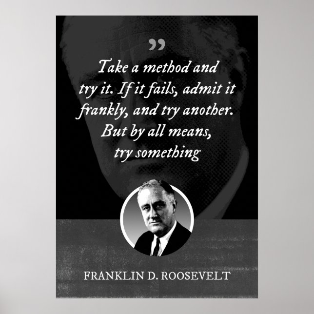 Poster Pegue um método e tente. Se falhar, admita-o (Frente)