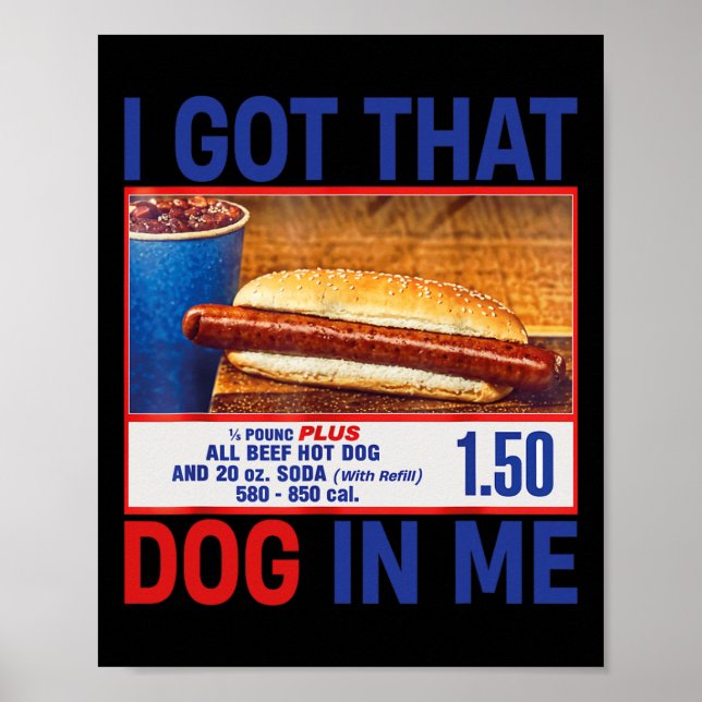 Poster Peguei Esse Cachorro Em Mim Engraçado Combo Hotdog (Frente)