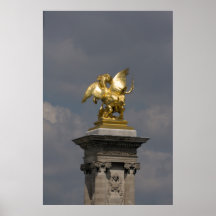 Pégulo de estátua de bronze de Pegasus Gilded Pont