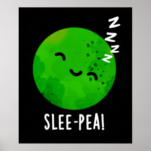 Poster Peia Dormida Engraçada Pera Dormida Escura BG