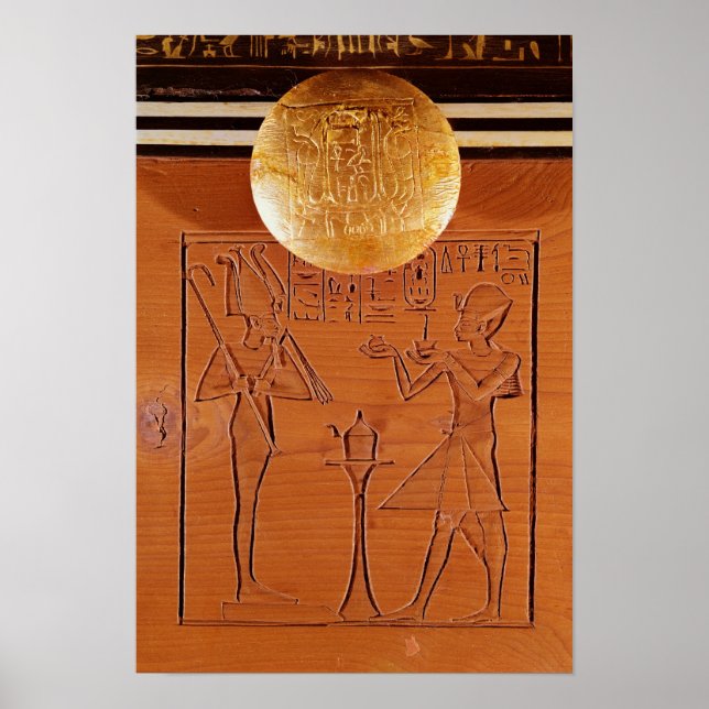 Poster Peito portátil, detalhe de Tutankhamun (Frente)