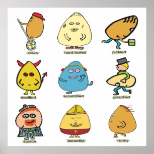 Poster Peitos De Ovo Engraçados