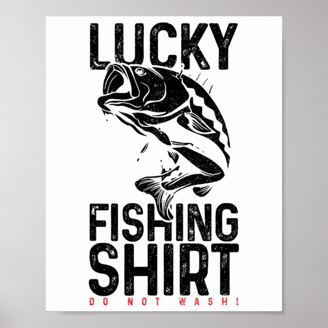 Poster Peixe Amuleto da Sorte Pescador Presente Divertido (Frente)