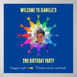 Poster Peixe-arco-íris no oceano, bonitinho bem-vindo