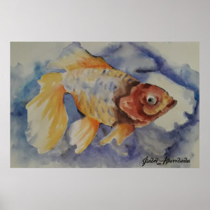 POSTER PEIXE DE OURO DE ÁGUA