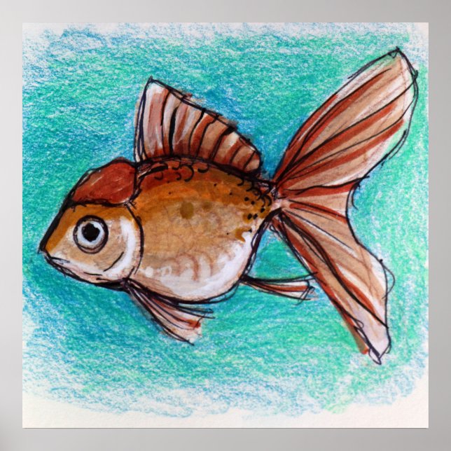 Poster Peixe Dourado Fantasia (Frente)