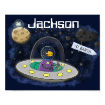 Peixe feliz bonito com ilustração de desenho espac