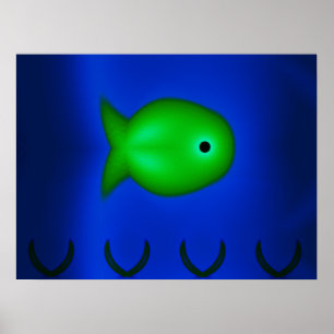 Poster Peixe Fractal