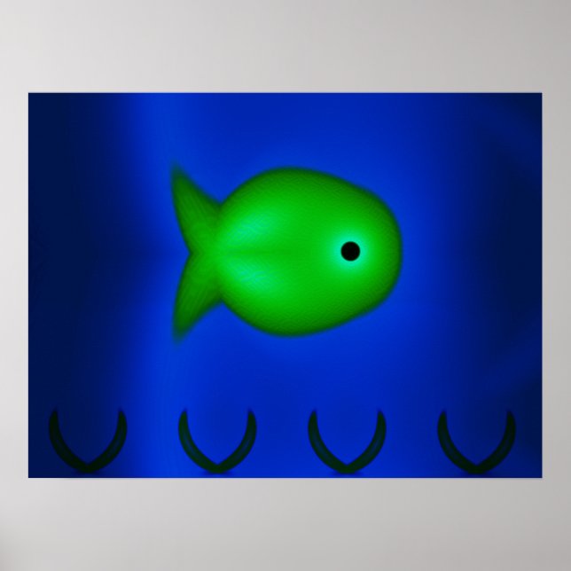 Poster Peixe Fractal (Frente)