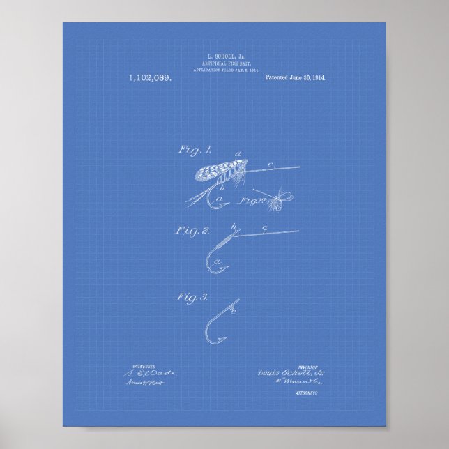 Poster Peixe Isco 1914 - Projeto de Arte Patente (Frente)