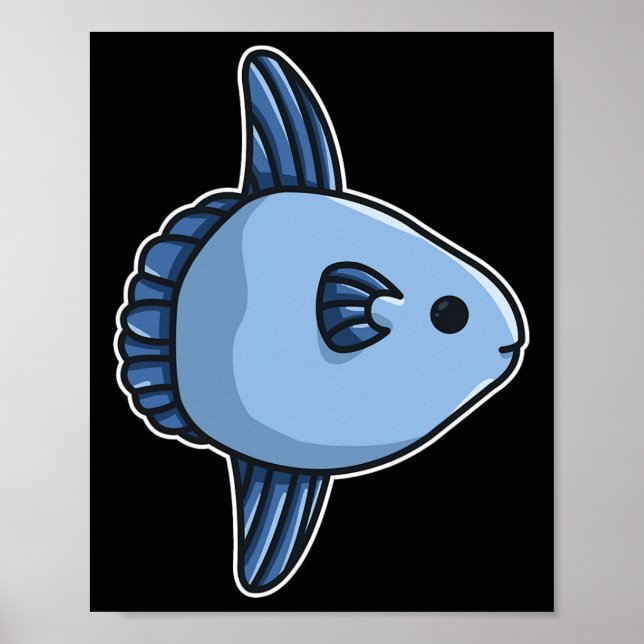 Poster Peixe-lua Peixe-lua-comum Mola - Mola Mola (Frente)