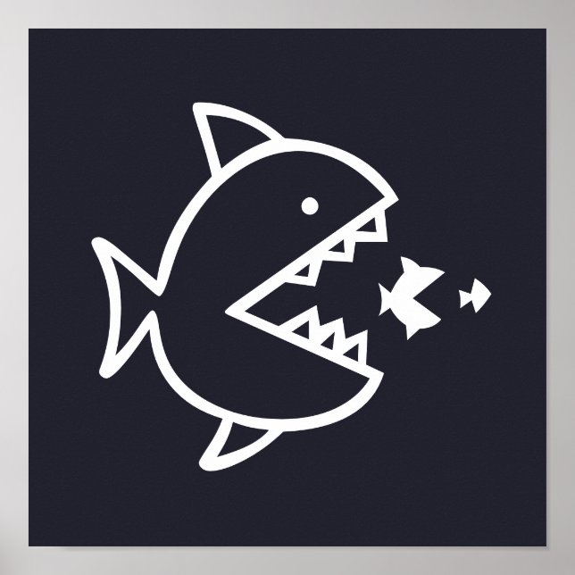 Poster PEIXE náutico com dentes | (Frente)