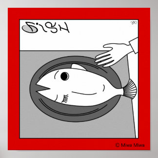 Pôster Peixe ou Rapariga