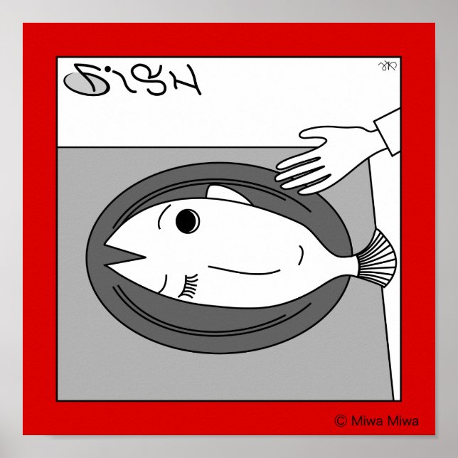 Pôster Peixe ou Rapariga (Frente)