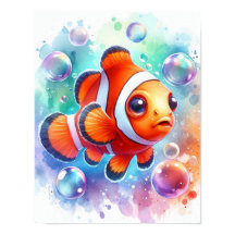 Peixe Palhaço Aquarela