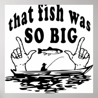Poster Peixe Pesca Comic Pescador Engraçado Cartoon