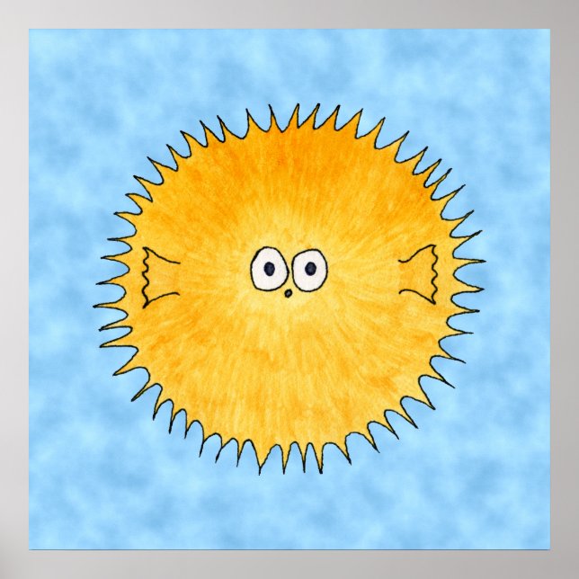 Pôster Peixe Porcupine. (Frente)