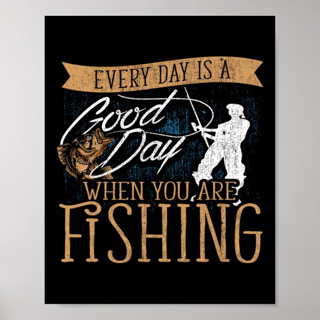 Poster Peixe-Rodes Engraçado - Pescador (Frente)