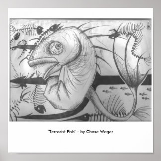Pôster "Peixe Terrorista"