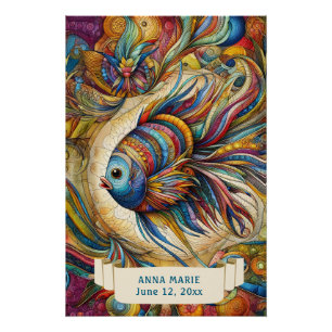 PÔSTER PEIXE TROPICAL COORDENADO E DIVERTIDO PARA CRIANÇA