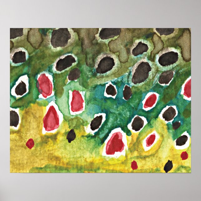 Pôster Peixe-Truta Castanho (Frente)