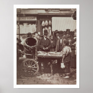 Pôster Peixes baratos de St Giles, 'da vida de rua em