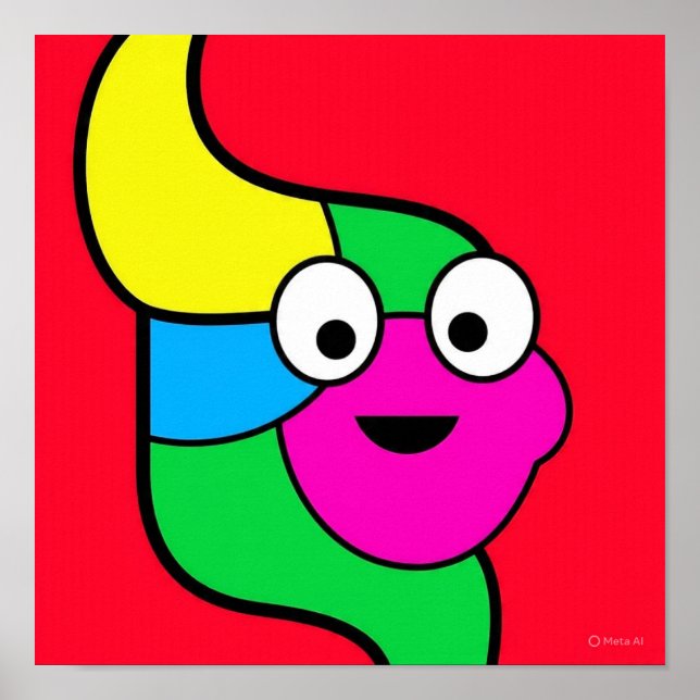 Poster Peixes Biomórficos De Duas Dimensões (Frente)