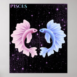 Poster Peixes Celestiais – Arte Astrológico