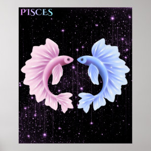 Poster Peixes Celestiais – Arte Astrológico
