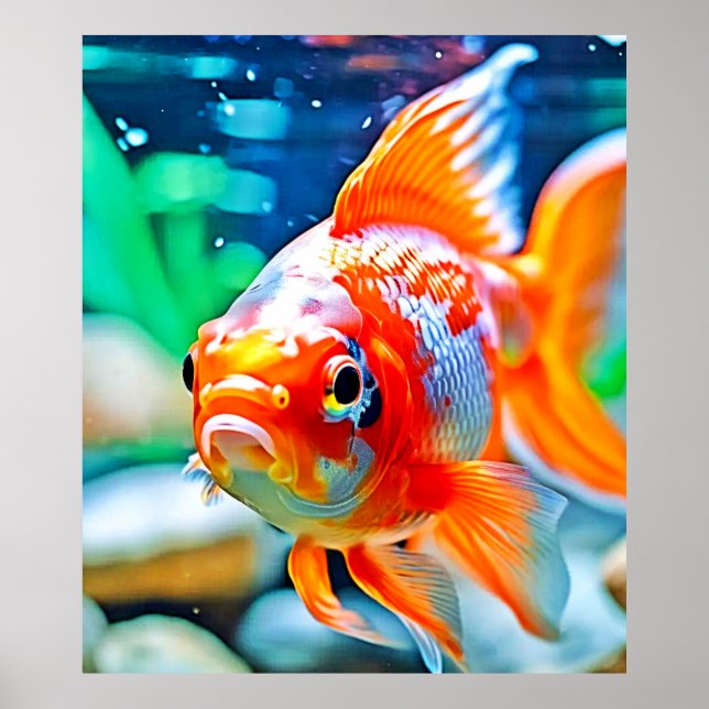 Poster Peixes De Animais De Companhia Elegantes (Frente)