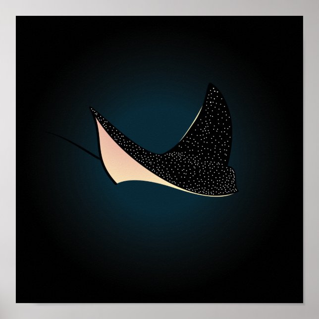 Poster Peixes De Raios-do-Mar Debaixo-d'água (Frente)