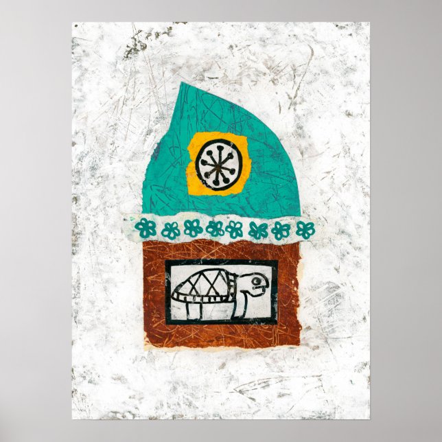 Poster Peixes De Trituração De Tartaruga Vão Para A Arte  (Frente)